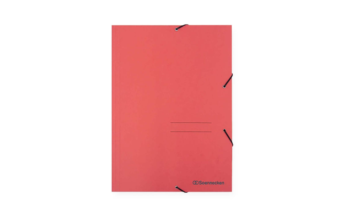 Soennecken, Gummibandmappe A4, Rot, 3 Klapp