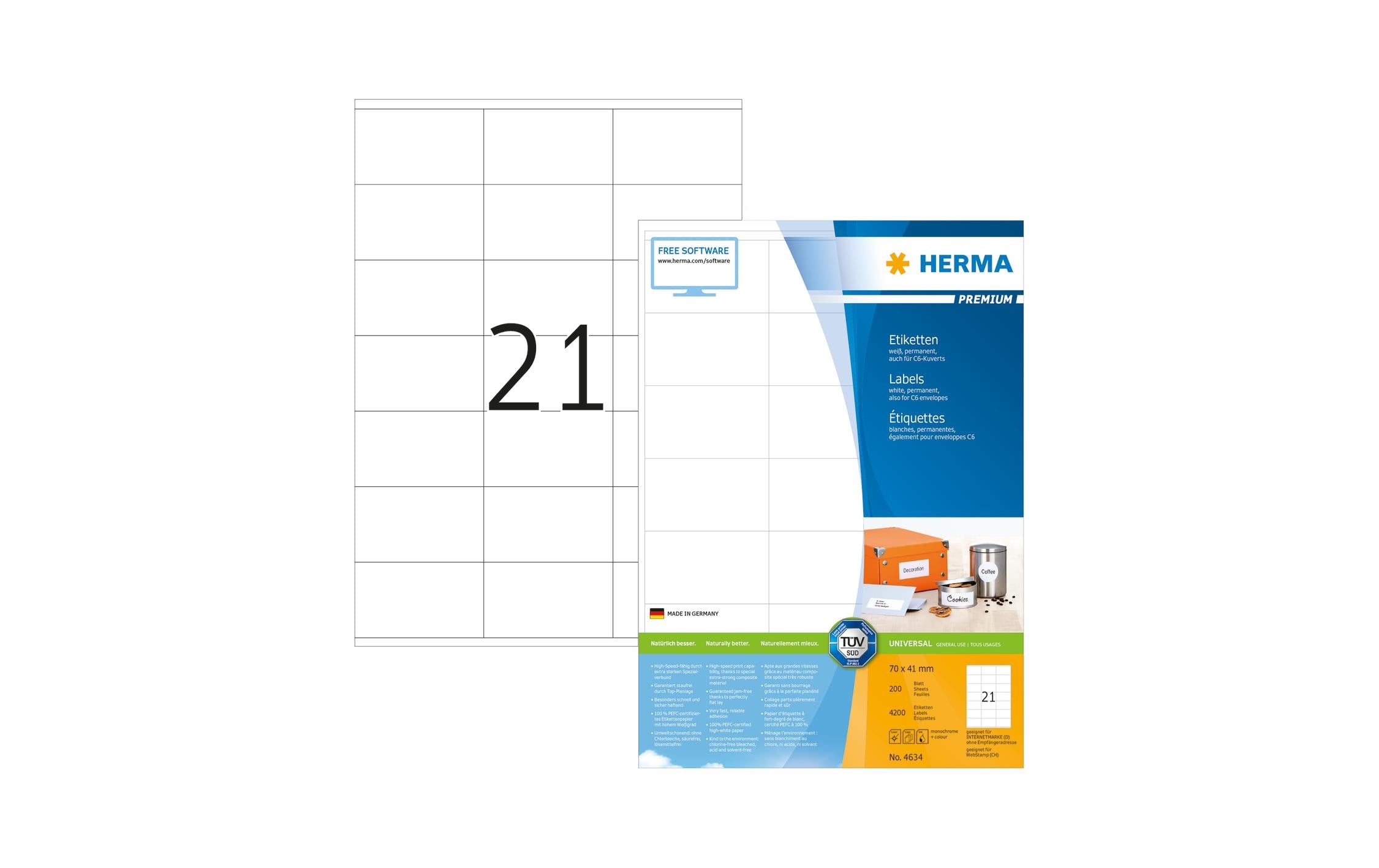 Herma Premium Etiketten,200 Blatt
