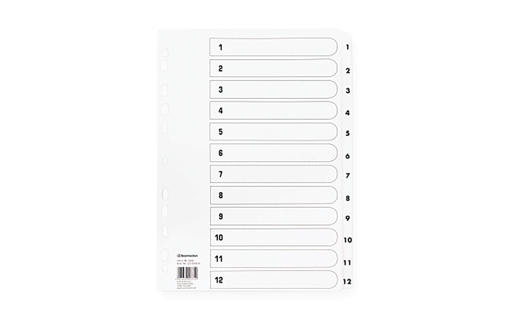 Soennecken, Register 1-12