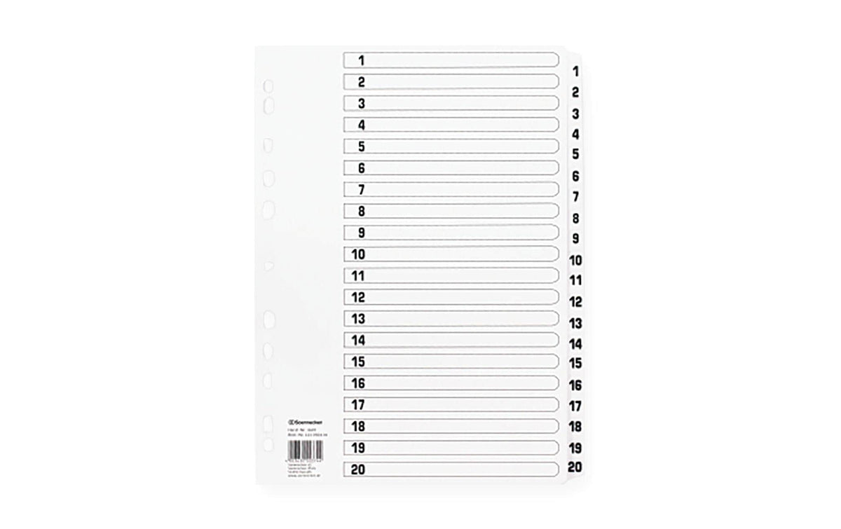 Soennecken, Register 1-20