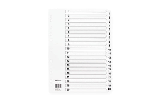 Soennecken, Register 1-20