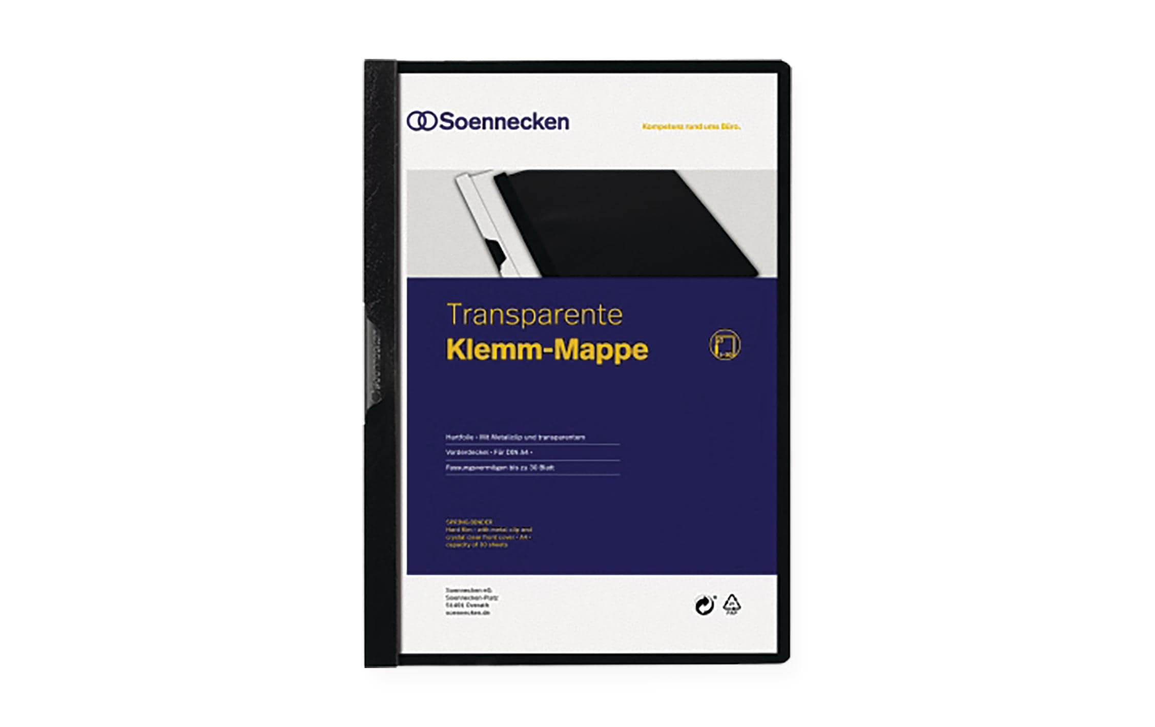 Soennecken, Klemmhefter A4, Schwarz