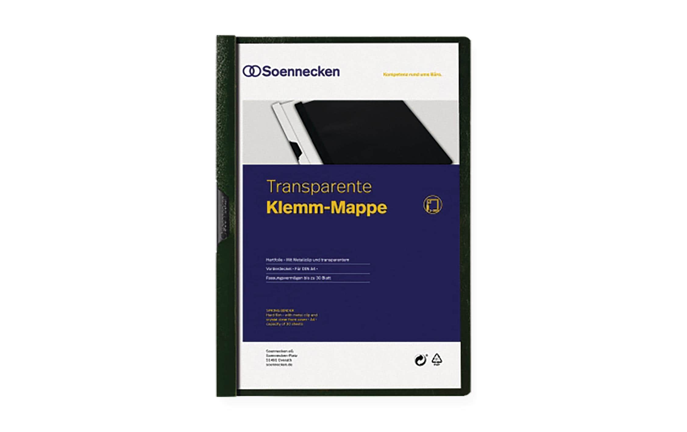 Soennecken, Klemmhefter A4, Grün