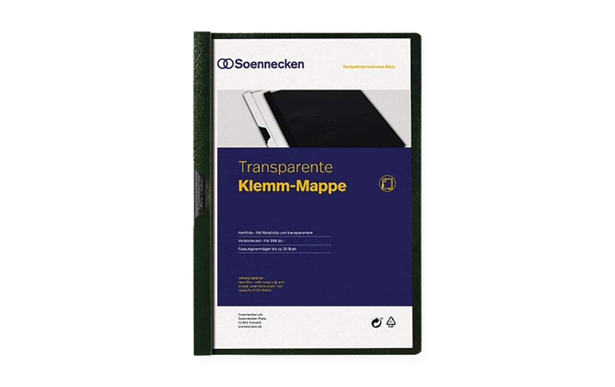 Soennecken, Klemmhefter A4, Grün