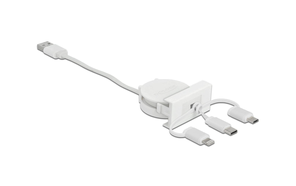 Delock Easy45 Modul 3 in 1 Aufrollkabel