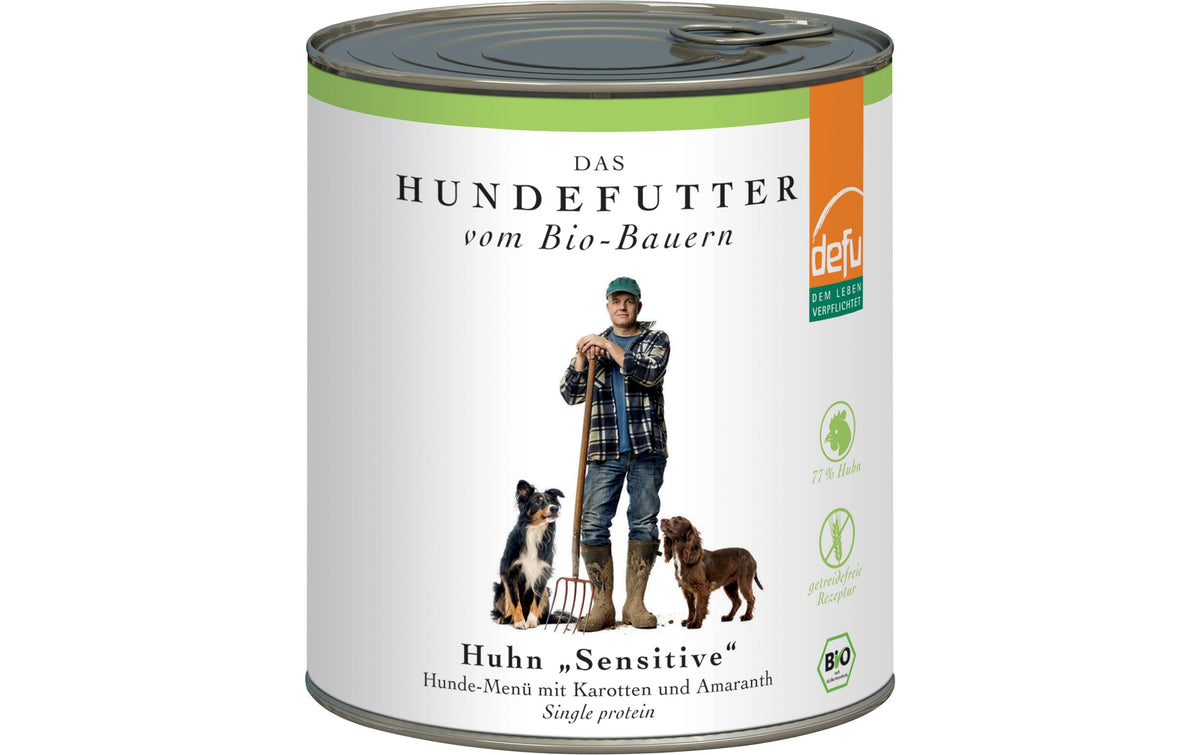 defu, Nassfutter Menü Sensitiv Bio Huhn, 82