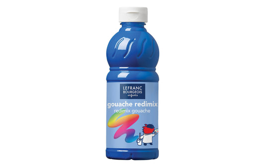 LEFRANC | Temperafarben Redimix | 500 ml, Blau (Primärfarbe)