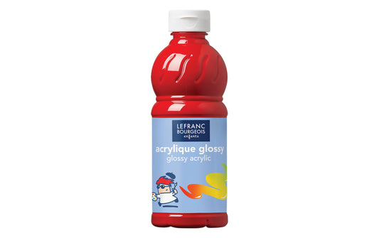 LEFRANC, Acrylfarbe Glossy 500 ml, Rot
