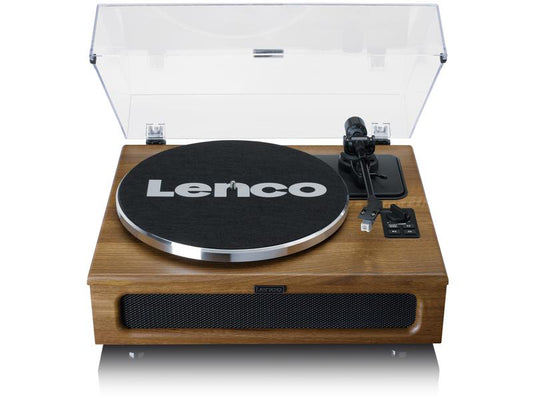 Lenco | LS-410WA, Plattenspieler, Braun | Riemenantrieb, 33/45 RPM, 4 Lautsprecher