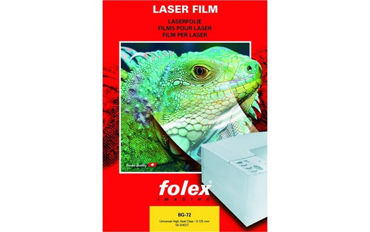 Folex | Farblaserfolie High Heat, 50 Stk | transparent, 0.125 mm A3