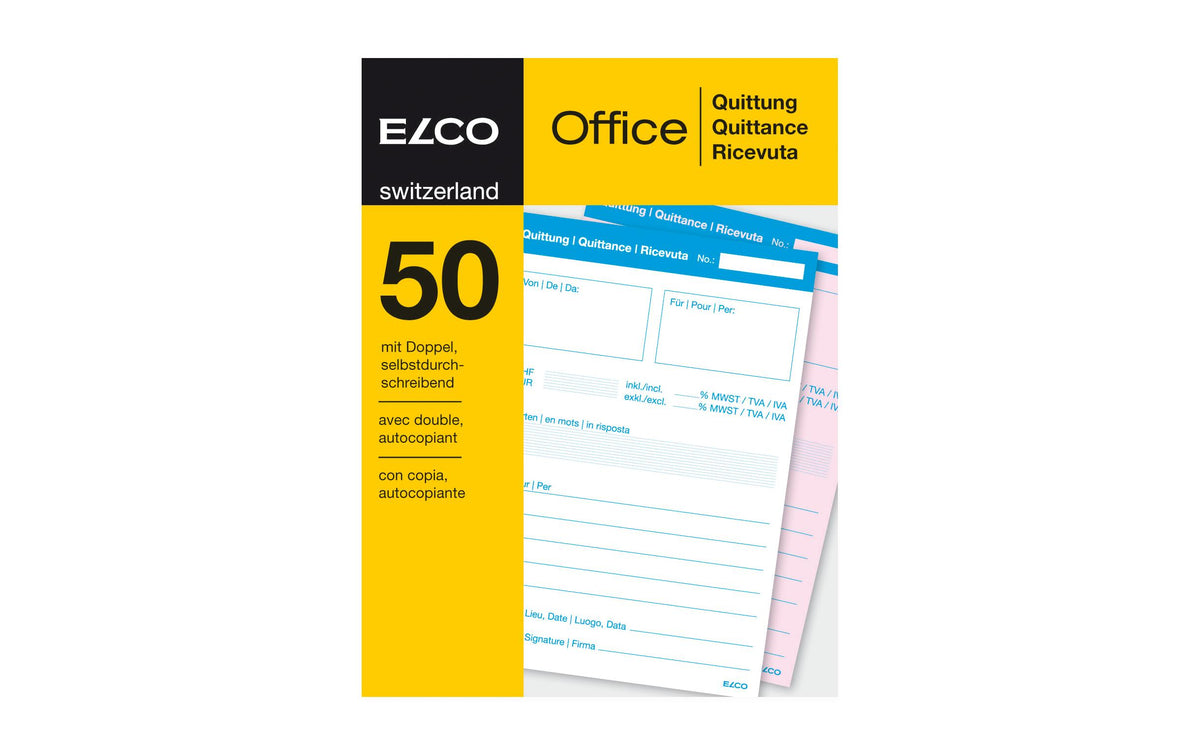 Elco Quittungsblock Office, 65 g/m²