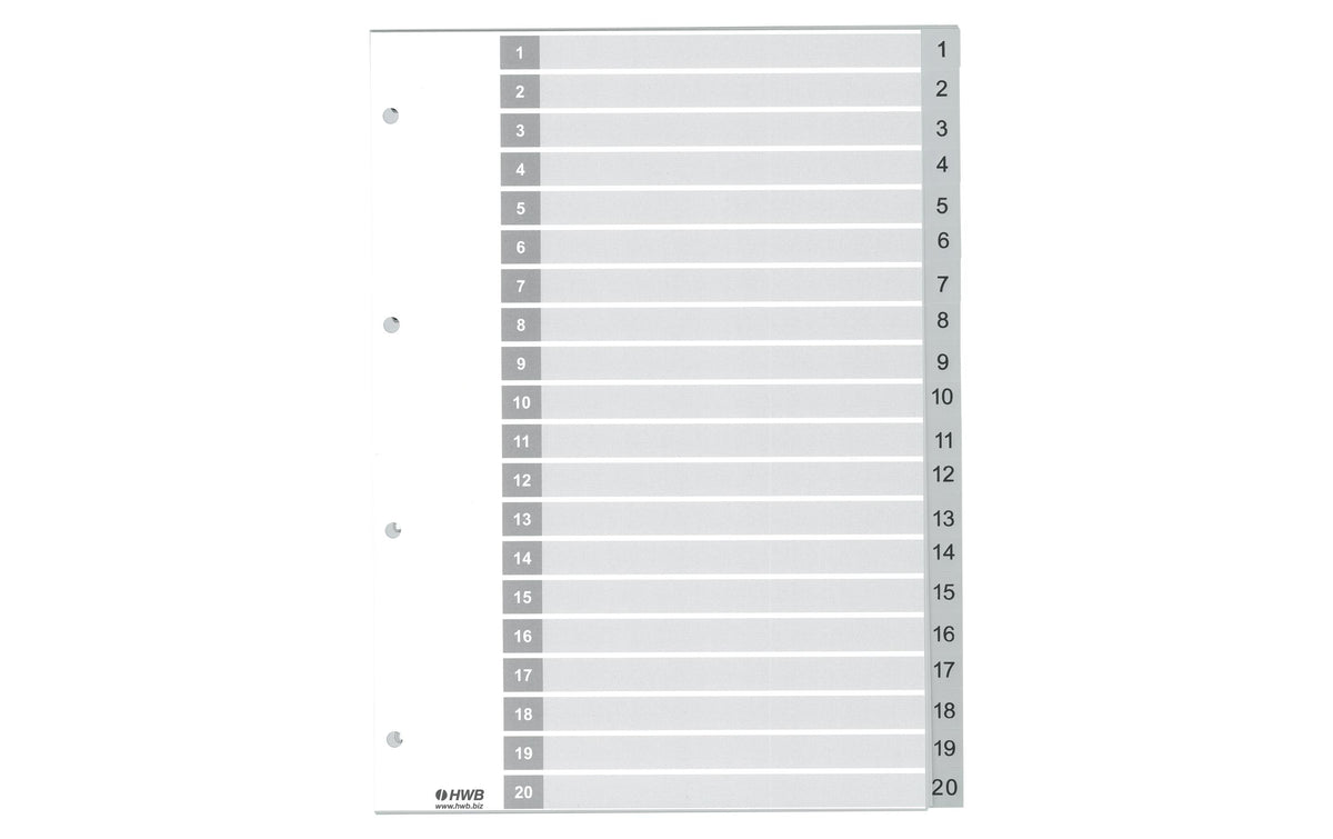 HWB, Register A4, PP 1-20