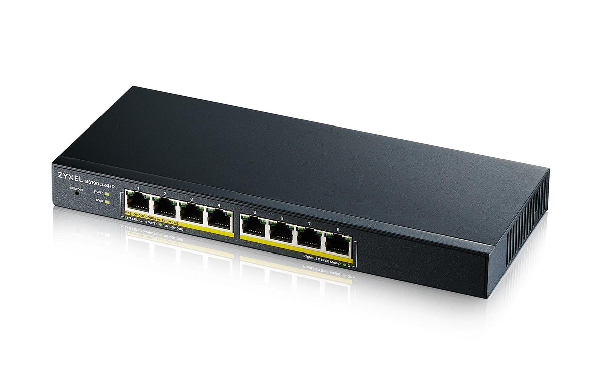 ZyXEL GS1900-8HP v3, 8Port-Switch, Gigabit