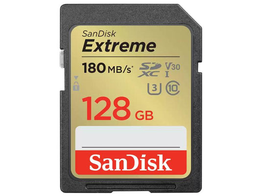 SanDisk | SDXC Card Extreme 128GB | Lesen 180MB/s, Schreiben 90MB/s