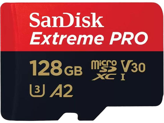 SanDisk | microSDXC Card Extreme Pro 128GB | Lesen 200MB/s, Schr. 90MB/s, inkl. Adapter