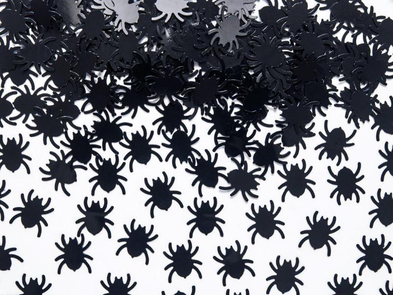 Partydeco | Konfetti Spinnen | schwarz, 1.2 x 1.2 cm