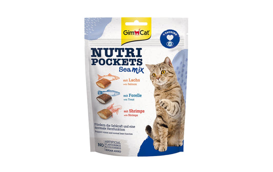 Gimpet | GimCat NutriPockets Sea Mix 150g | mit Lachs, Forelle und Shrimps