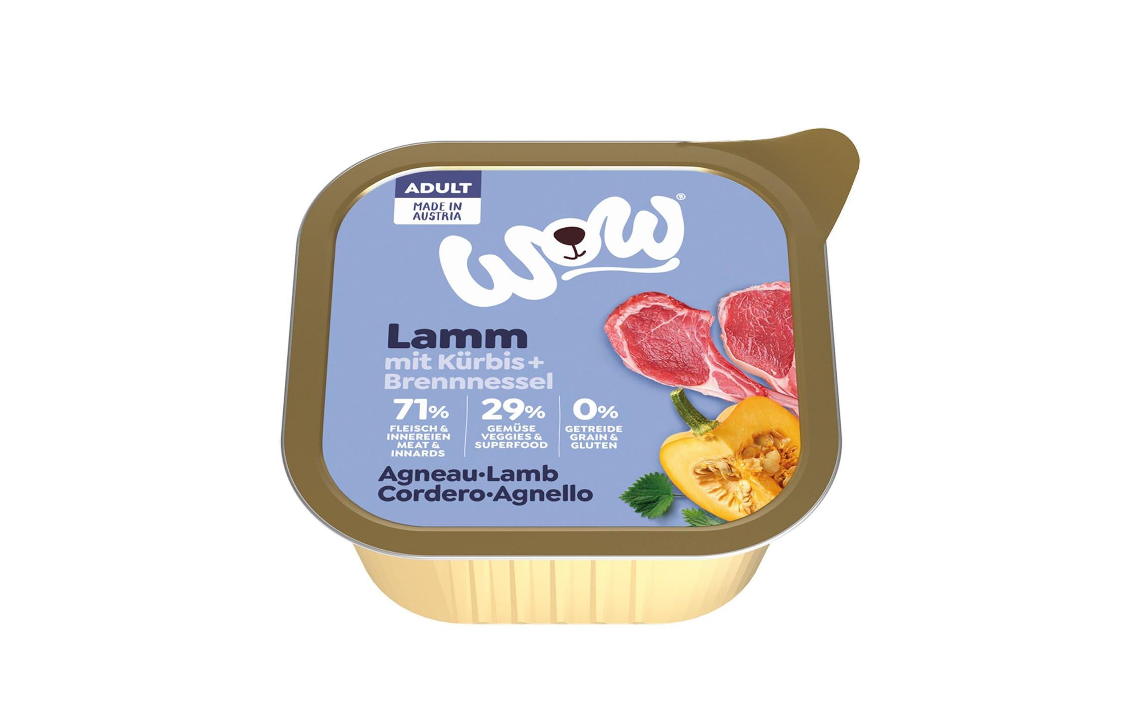 WOW, Nassfutter Adult Lamm Schale 150g