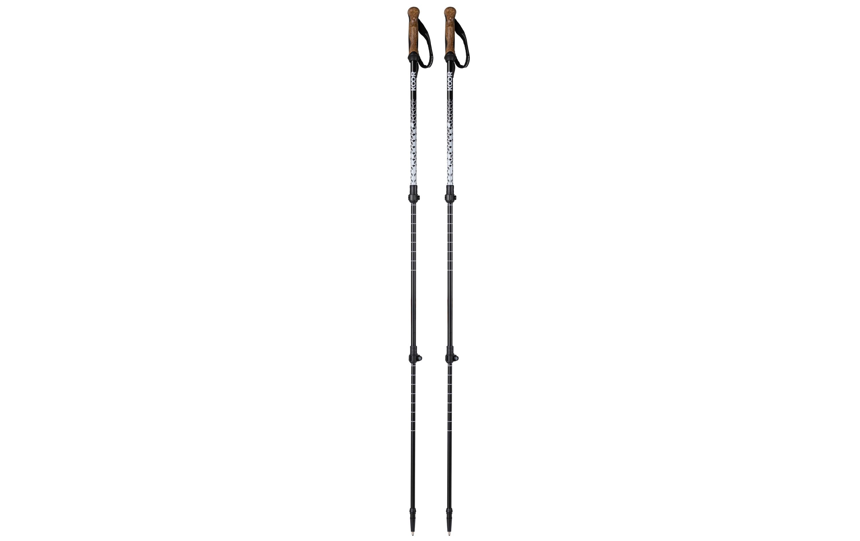 KOOR Wanderstock Alu schwarz-weiss 140cm