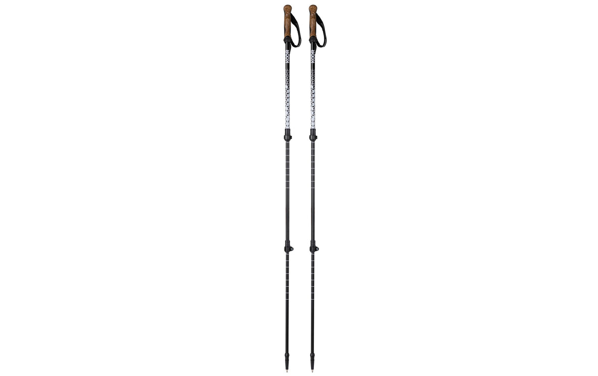 KOOR Wanderstock Alu schwarz-weiss 140cm