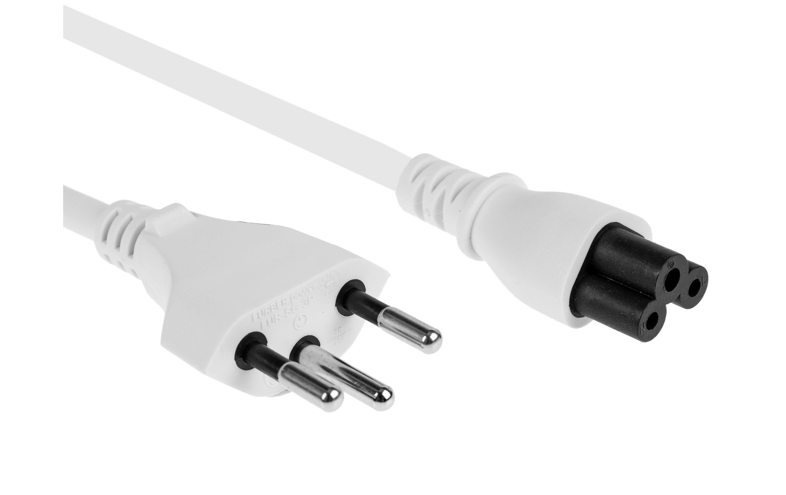 FURBER.power, Netzkabel C5-T12 3.0 m Weiss
