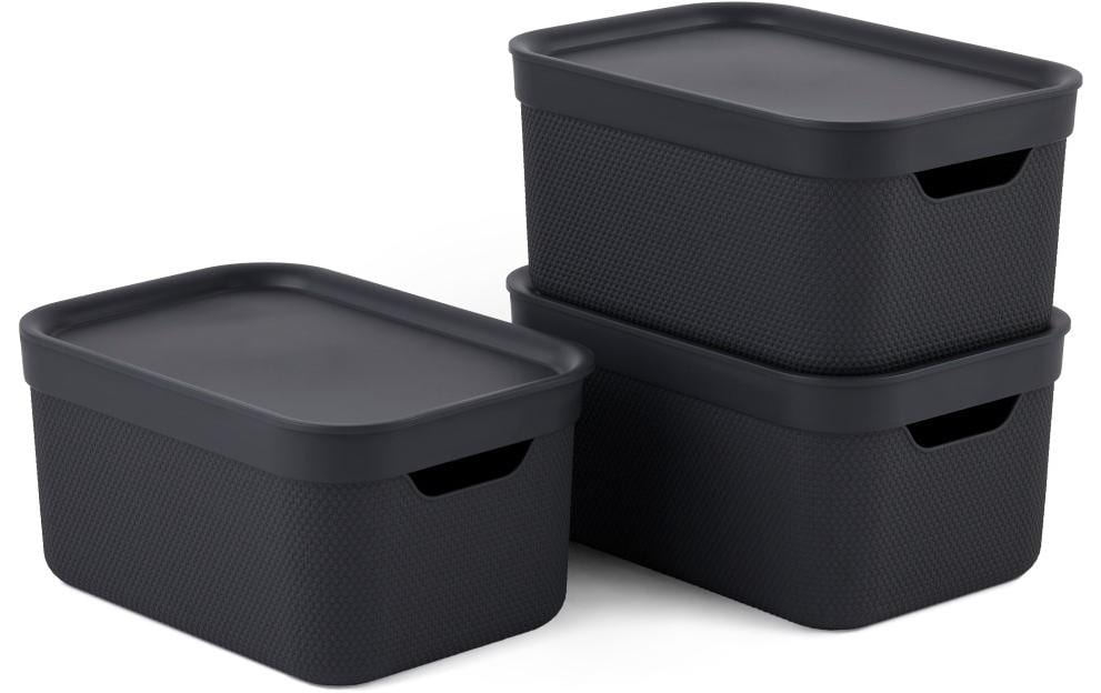 Rotho 3er-Set Dekoboxen black A5 JIVE