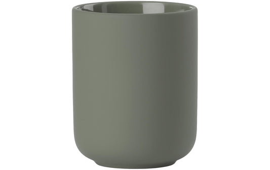 Zone Denmark | Zahnputzbecher Ume Olive Gree | H:10,3cm D:8.3cm, Steingut