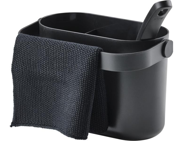 Zone Denmark | Zone Geschirrspülset Circular 4tlg. Black | Schwarz, 22x12.5x14.8cm, ABS/PP