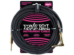 Ernie Ball | 6081 Kabel | Kabel, 3 m, schwarz, Gewebe