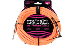 Ernie Ball | 6079 Kabel | Kabel, 3 m, neonorange, Gewebe