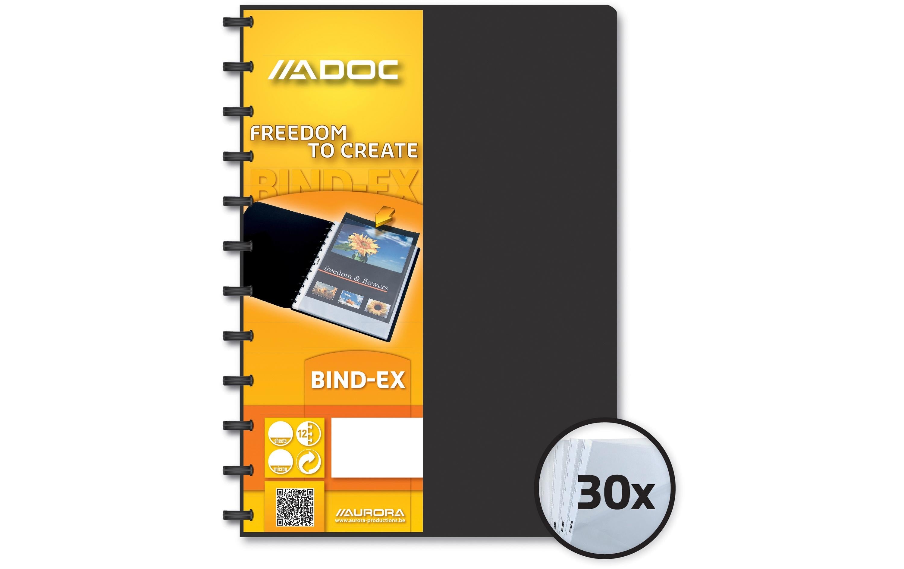 Adoc, Sichtbuch Bind-Ex A4, 30 Taschen, Sch