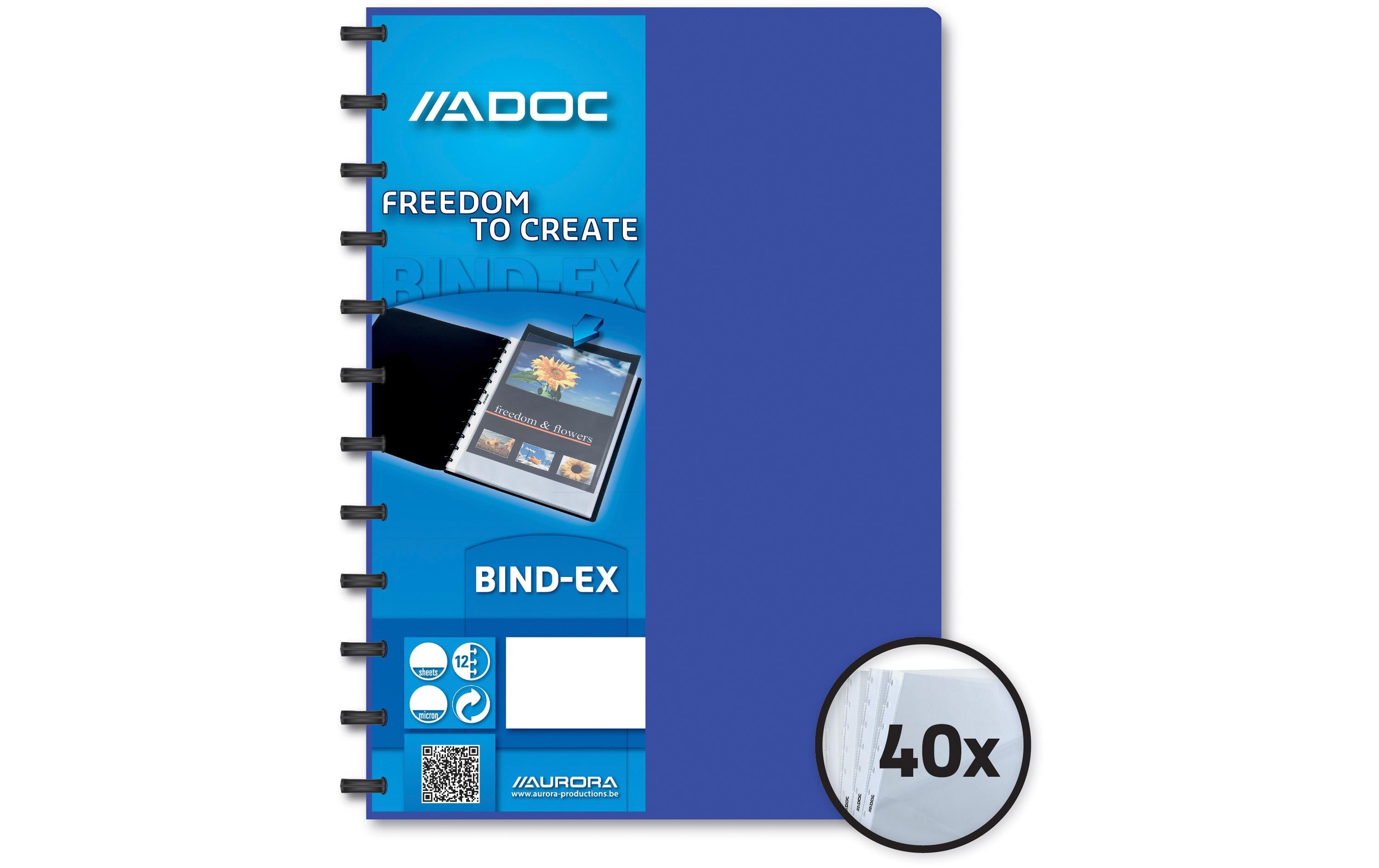 Adoc, Sichtbuch Bind-Ex A4, 40 Taschen, Bla