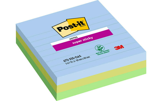 Post-it Haftnotizen Super Sticky liniert