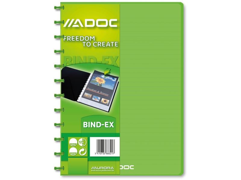 Adoc | Sichtbuch Bind-Ex Transparent | A4, grün