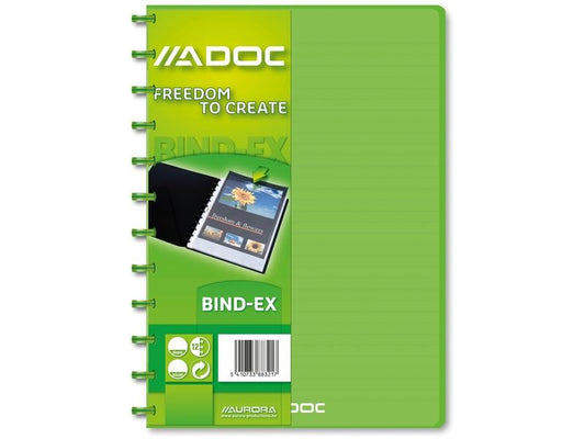 Adoc | Sichtbuch Bind-Ex Transparent | A4, grün