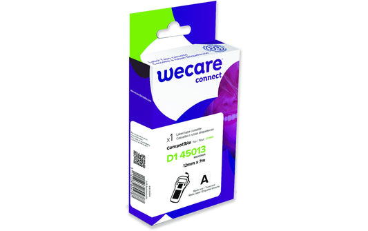 Wecare | Band, laminiert 12 mm | schwarz auf weiss