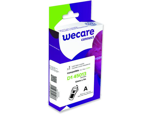 Wecare | Band, laminiert 12 mm | schwarz auf weiss