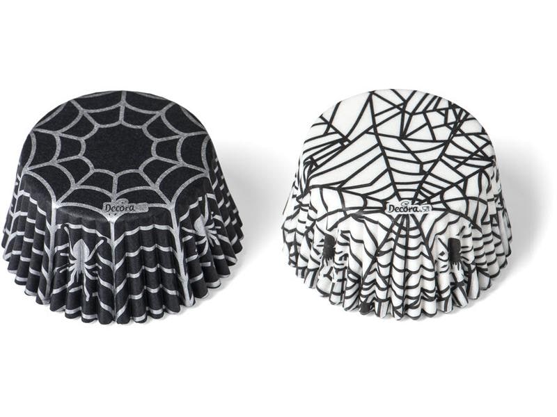 Decora | Backförmchen Halloween Spinnen | ø 50 x 32 h mm Verpackung : 36 Stück