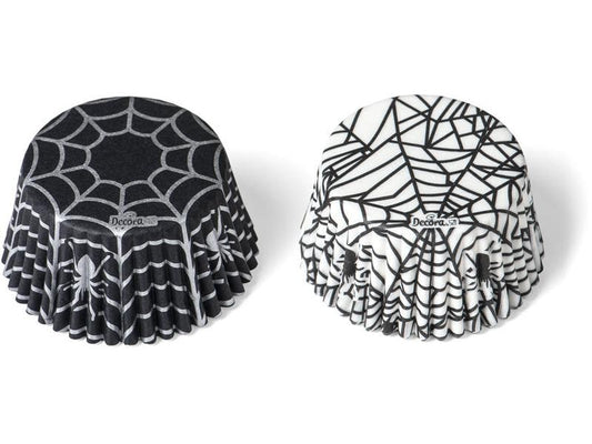 Decora | Backförmchen Halloween Spinnen | ø 50 x 32 h mm Verpackung : 36 Stück