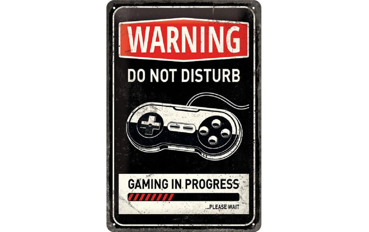 Nostalgic Art Schild Gaming in pogress