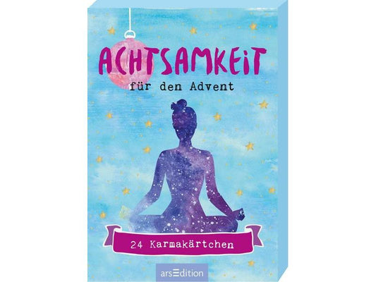 Literatur diverse | Ars Edition Adventskalender Achtsamkeit | Kartenbox mit 24 Karmakärtchen