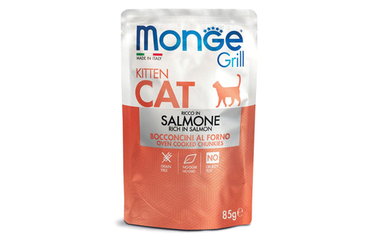Monge, Nassfutter Grill Kitten, Lachs, 85 g