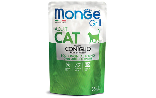 Monge, Nassfutter Grill Adult, Kaninchen, 8