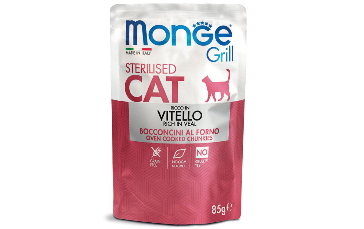 Monge, Nassfutter Grill Sterilised Kalb, 85