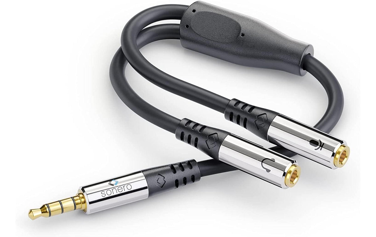 Sonero 3.5mm auf 2x 3.5mm Audio Adapter