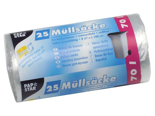 Weita | Mehrzweckbeutel 70L/transp. | Rollen à 58 Stk,o. Verschluss