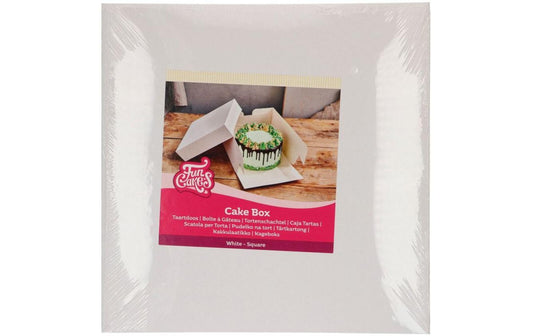 FunCakes Tortenbox weiss - 28x28x15cm