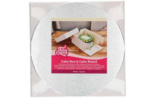 FunCakes Tortenbox weiss samt 25x25x15cm