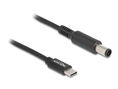 Delock | Ladekabel USB-C-7.4x5.0mm zu Dell | Stecker, 1.5m, schwarz, 20 V