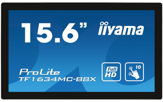 iiyama | TF1634MC-B8X 15.6 Touchscreen, IPS | 1920x1080, DP, HDMI, VGA